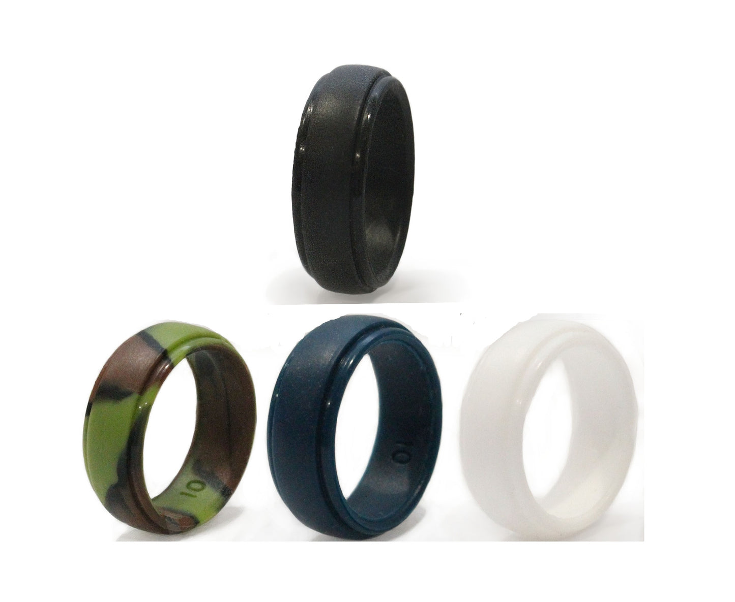 Classic Colors 4-pack - Dad's Ring - Safe Wedding Rings for Men